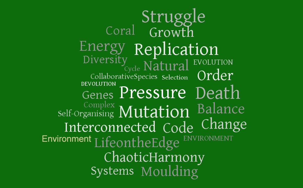Array of evolution-based greenwise words