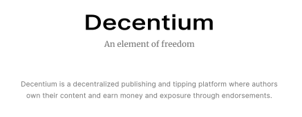 logo for Decentium.org blogger