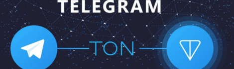 logos of Telegram and TON